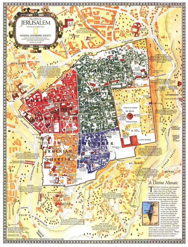 Mapa antigo de Jerusalém